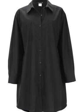 VENUS Black Button-Down Blouse Dress